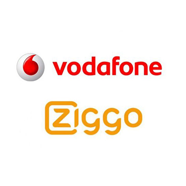 Een logo van Vodafone Ziggo